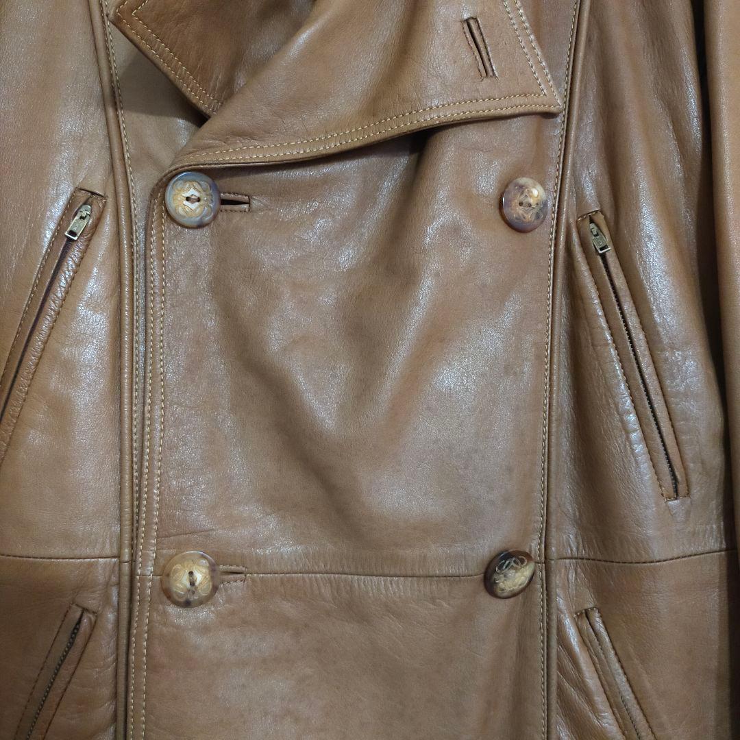 ロエベ　超ヴィンテージ　ナッパ レザー　トレンチコート