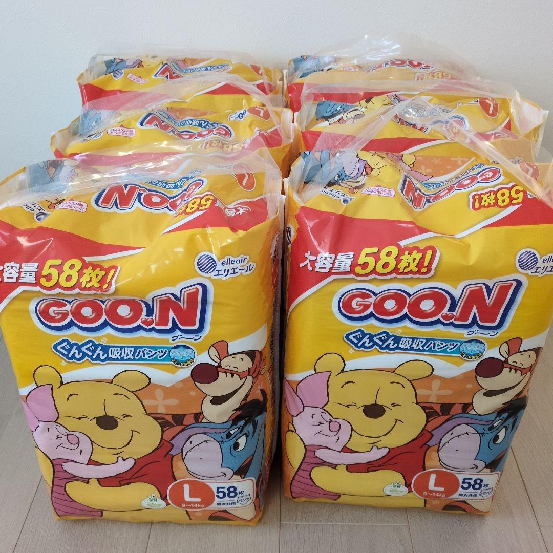 グーン 吸収パンツ Lサイズ 58枚×6パック