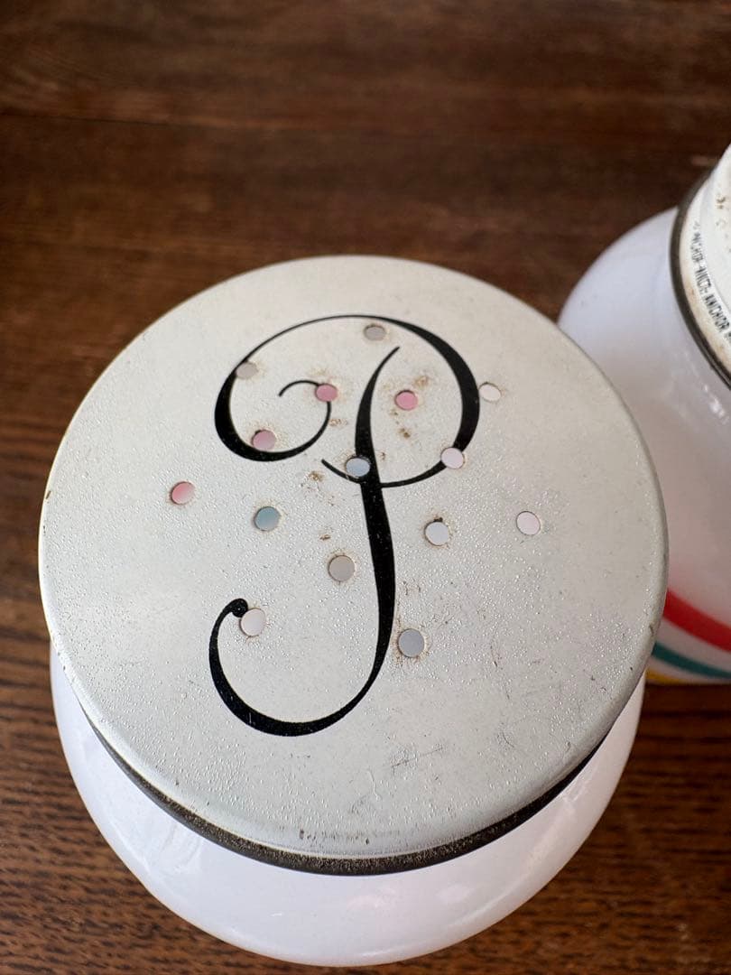 ファイヤーキング (訳あり)ビンテージ ストライプ ソルト＆ペッパー セット