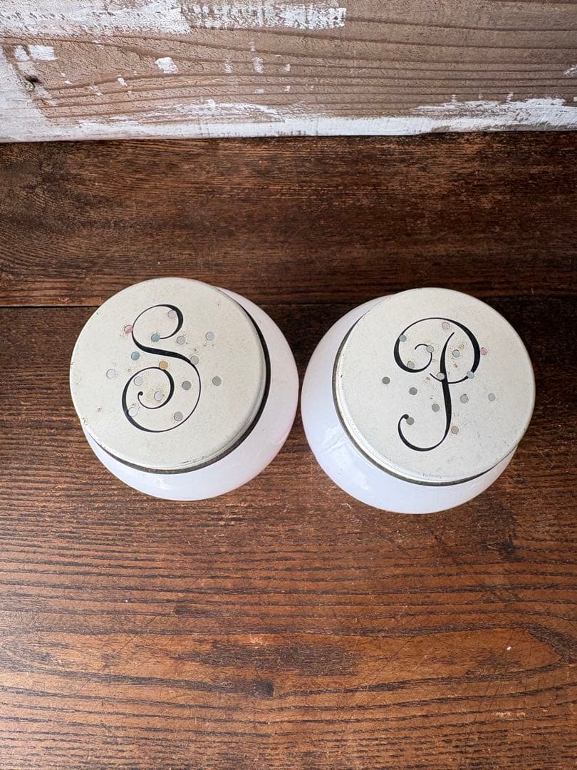 ファイヤーキング (訳あり)ビンテージ ストライプ ソルト＆ペッパー セット