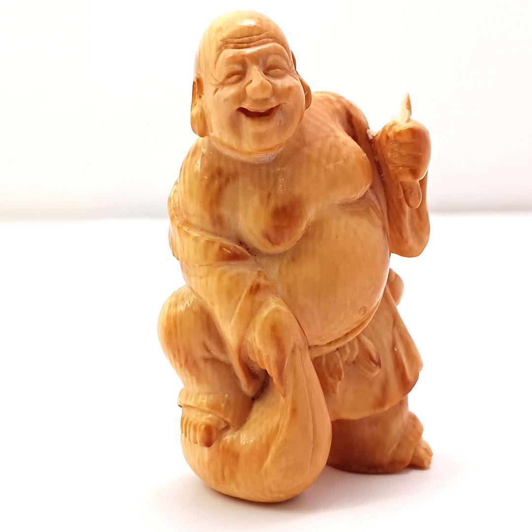 Y626-10 最終値下 高級彫刻 七福神 極上細工 根付　置物 総重量188g