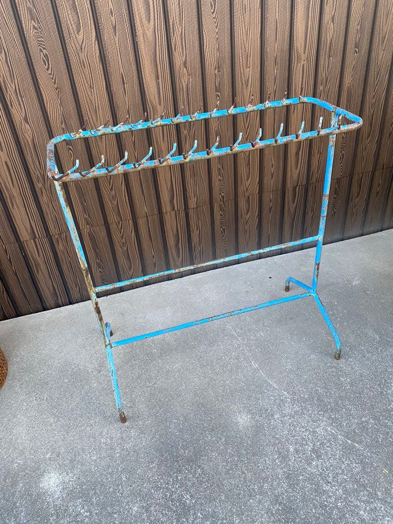 フックスタンド　鉄製　ハンガー ラック　パイプ　レトロ　保育園　幼稚園