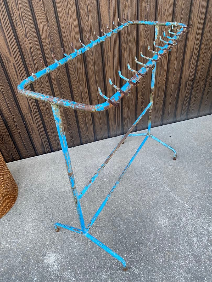 フックスタンド　鉄製　ハンガー ラック　パイプ　レトロ　保育園　幼稚園