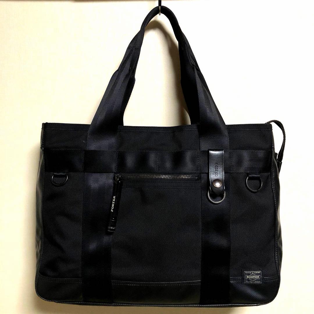 現行タグ✨極美品 ポーター ヒート トートバッグ A4可 大容量 黒 マグライト