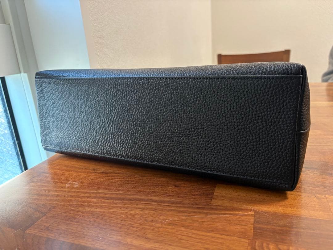 【美品】HushTug ハッシュタグ防水レザートート ブラック