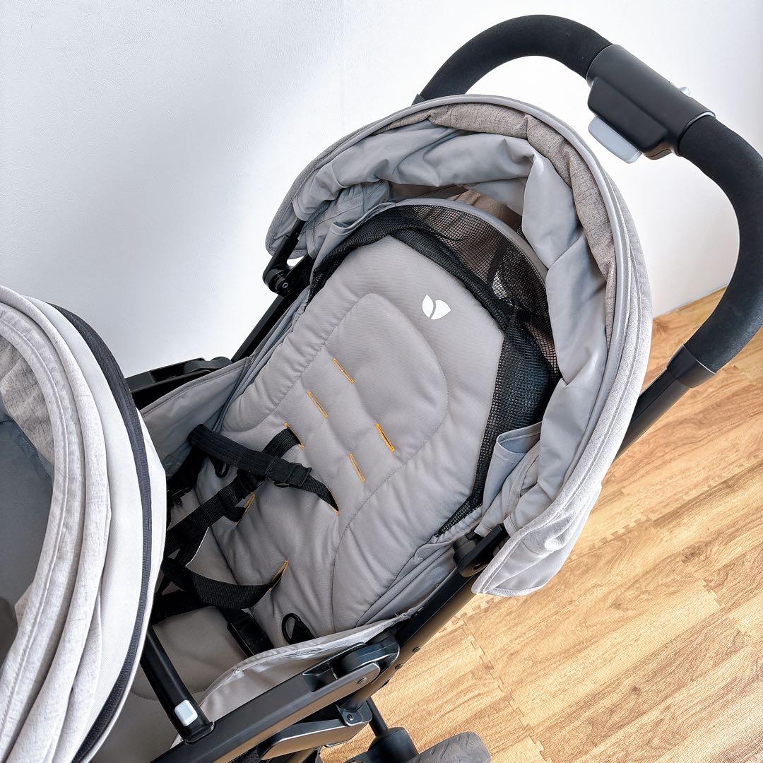 【美品】Joie 2人乗りベビーカー エヴァライトデュオ　グレー
