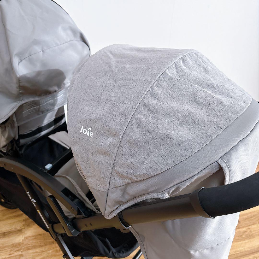 【美品】Joie 2人乗りベビーカー エヴァライトデュオ　グレー