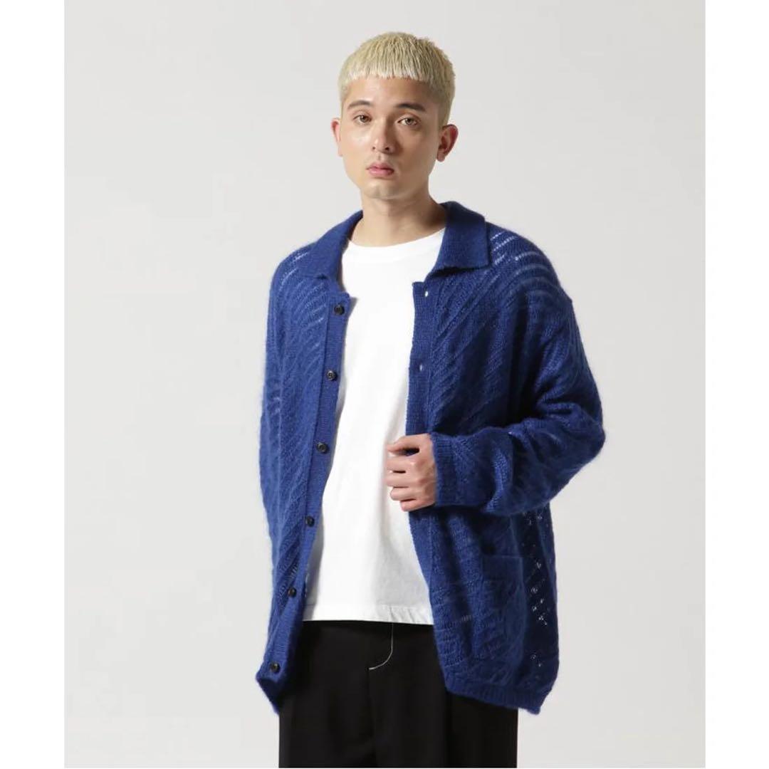 ダ*ル様 YOKE SILK MOHAIR BUTTONED CARDIGAN