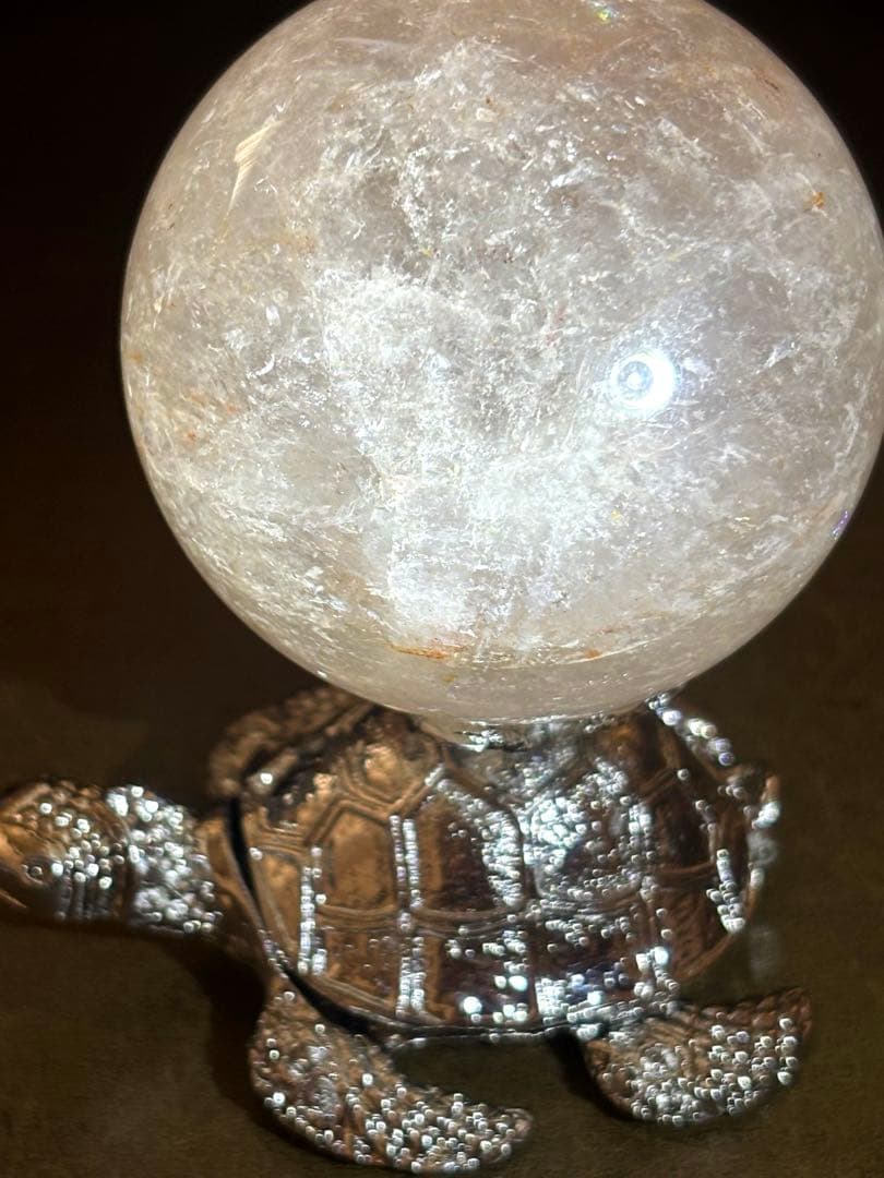 ピンクアゼツライトスフィア　55㎜　アメリカ産（新品未使用）亀の台座つき一点限り