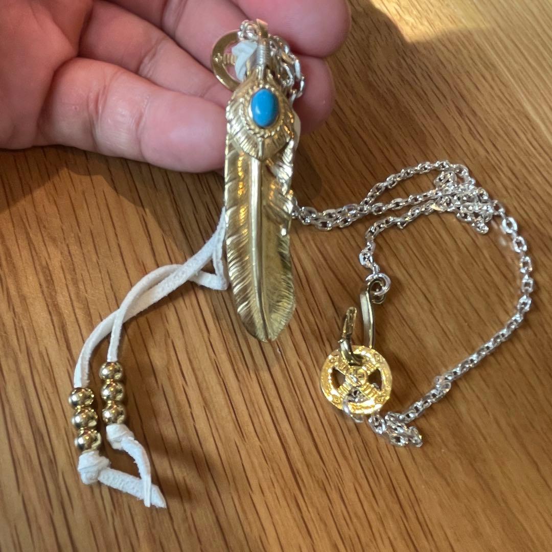 キムタク 全金 ターコイズ フェザーセット ネックレス アクセサリーノーブランド