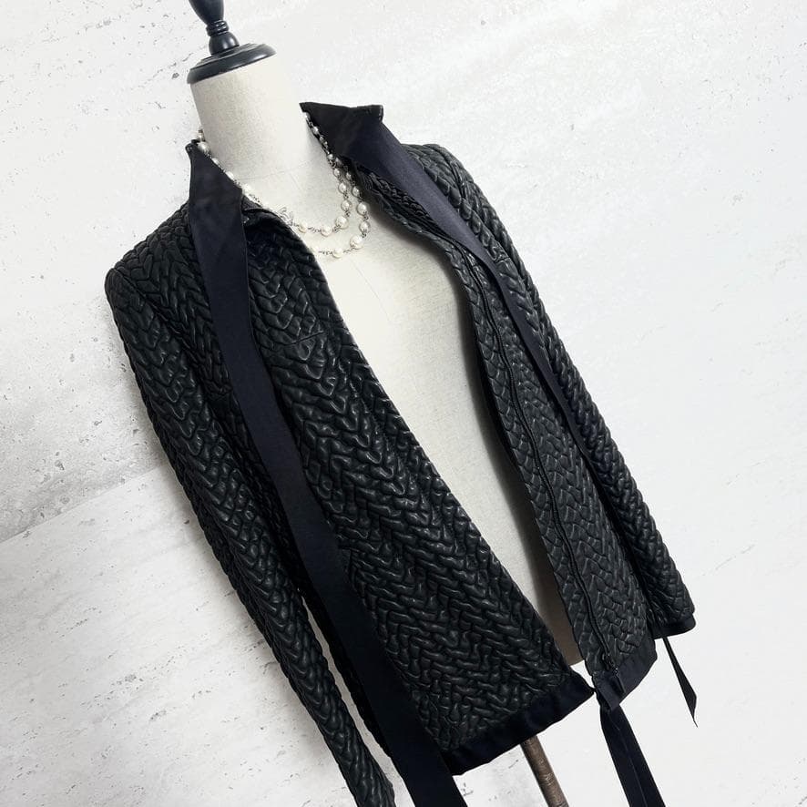 極美品★CHANEL★極レア★本革ラムレザー★リボン★ライダース★ジャケット