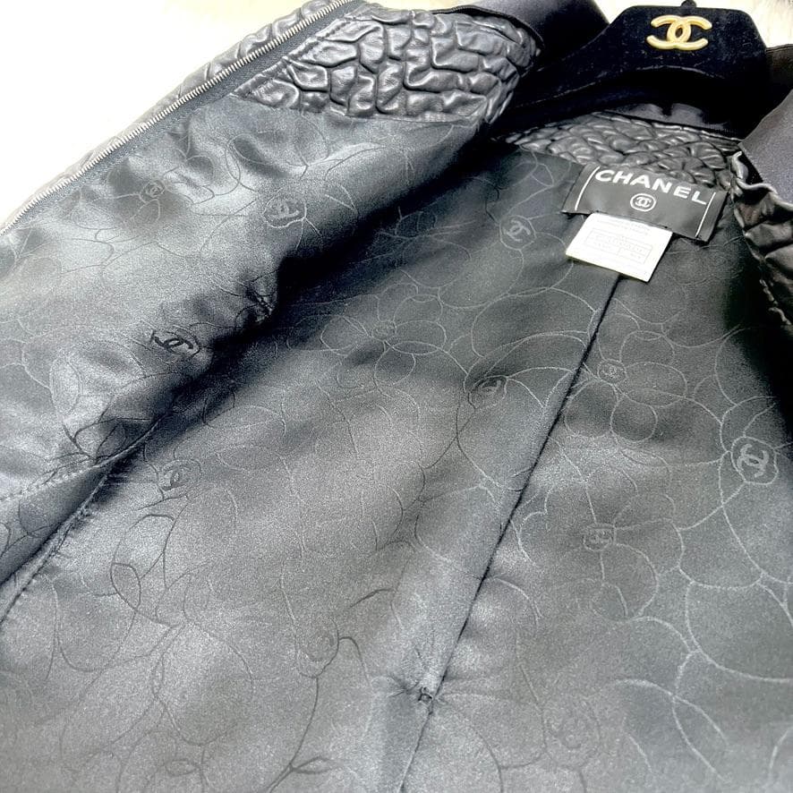 極美品★CHANEL★極レア★本革ラムレザー★リボン★ライダース★ジャケット