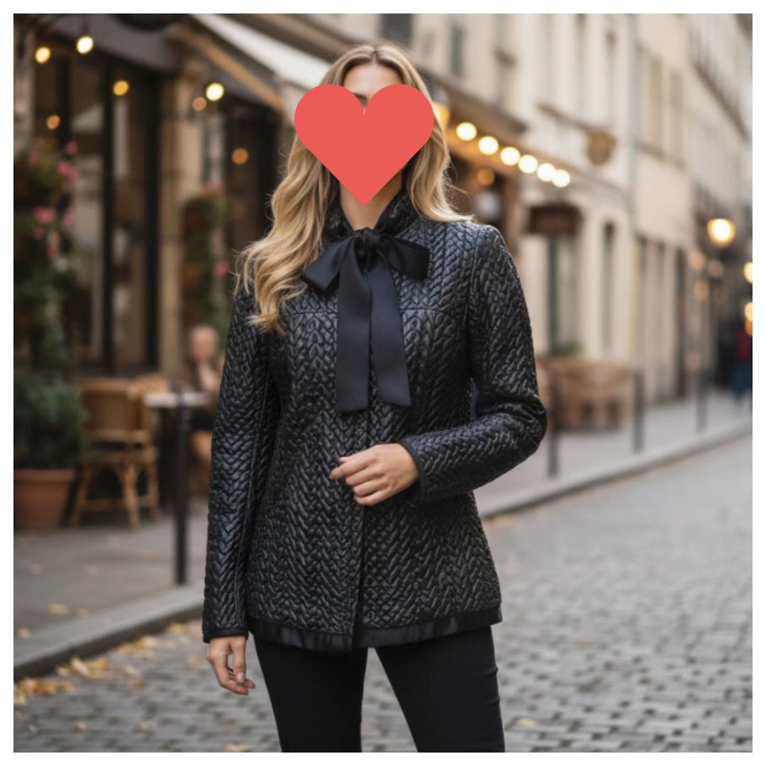 極美品★CHANEL★極レア★本革ラムレザー★リボン★ライダース★ジャケット