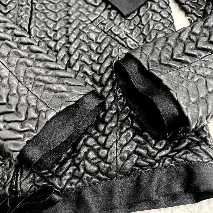 極美品★CHANEL★極レア★本革ラムレザー★リボン★ライダース★ジャケット