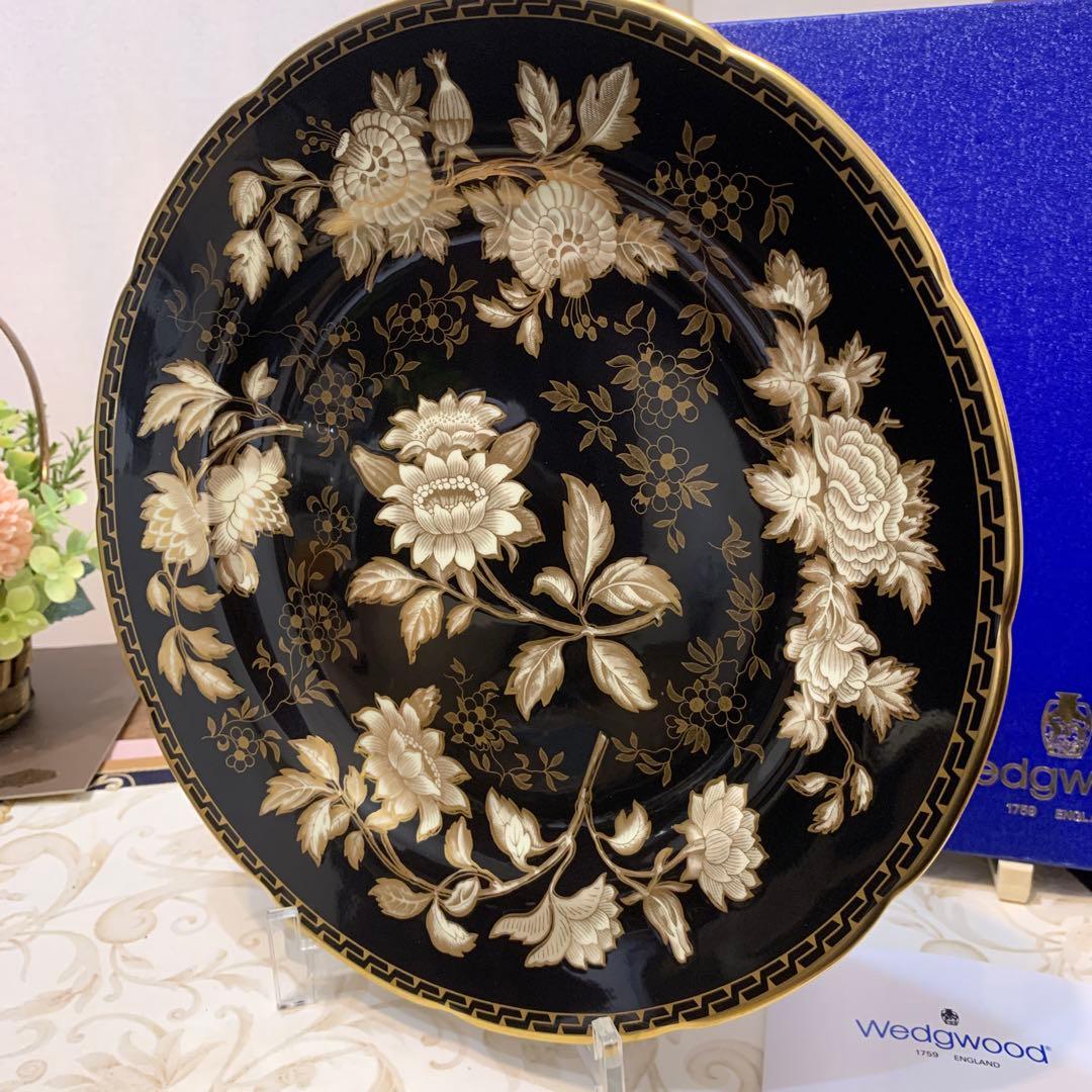 未使用　ウェッジウッド ブラック　トンキン　28cmディナープレート