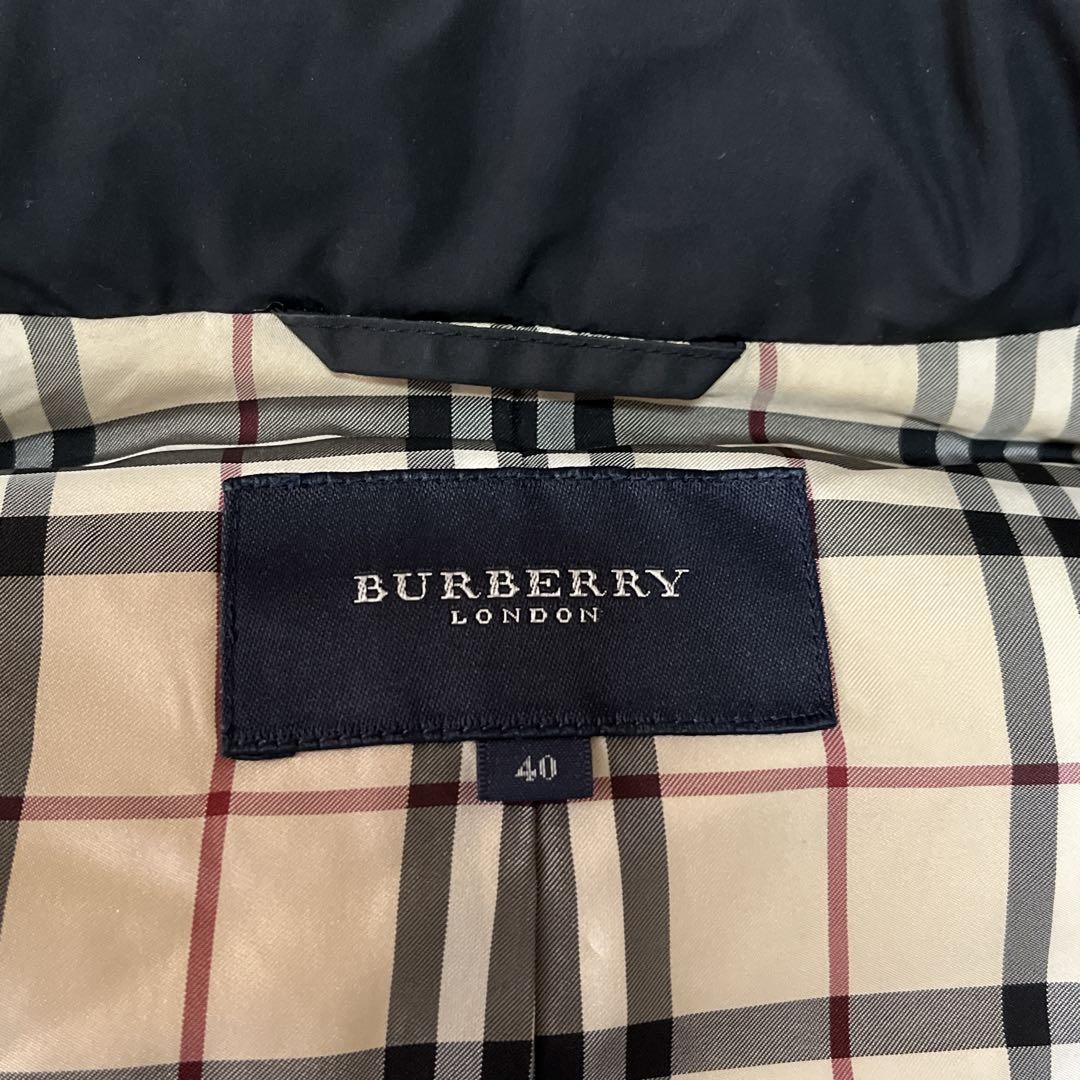 ⭐️BURBERRY LONDON⭐️フード付きダウンベスト ブラックノバチェック