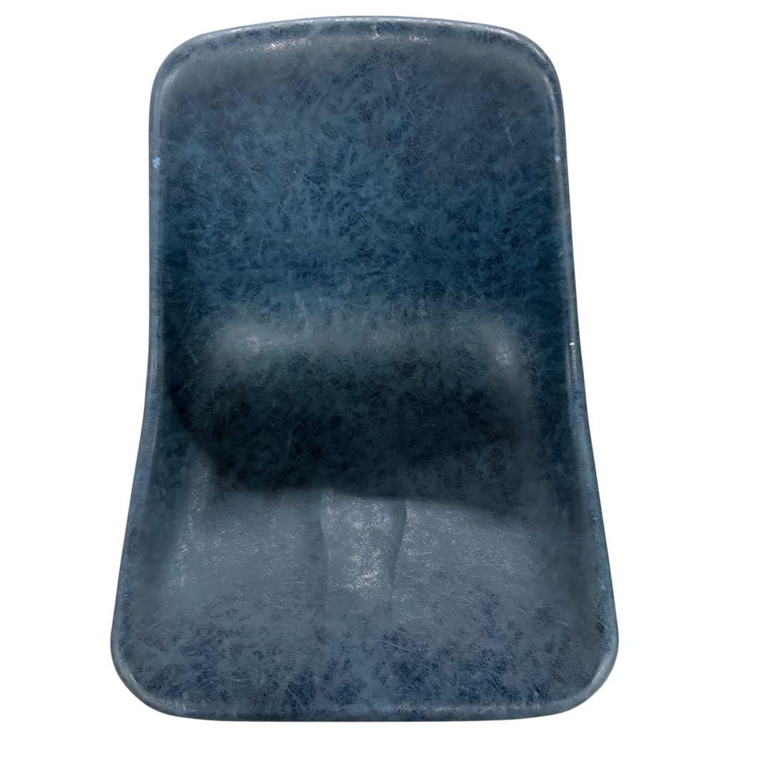 クラッシュゲート ヴィンテージ風 ダイニングチェア 青