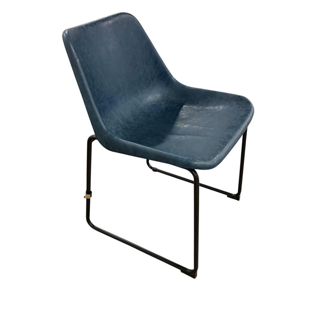 クラッシュゲート ヴィンテージ風 ダイニングチェア 青