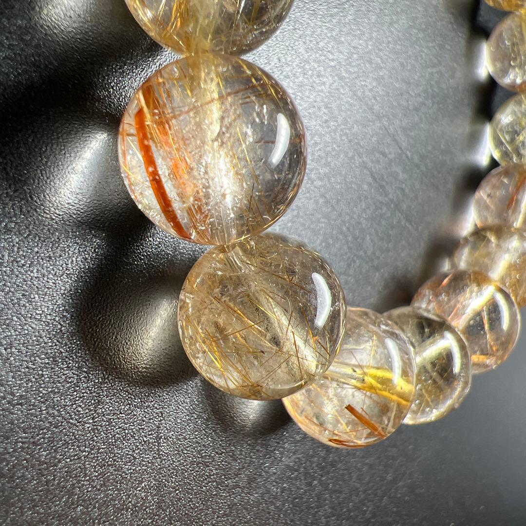 h*読様 ミックスルチル【ゴールドルチル/レッドルチル】/約12.5mm/内周1