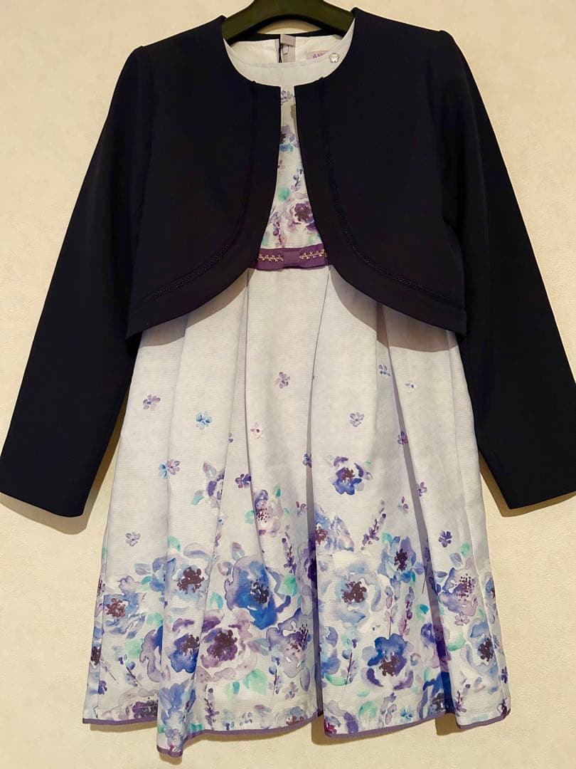 ANNA SUI mini 水彩花柄ワンピース　ブレードジャケット