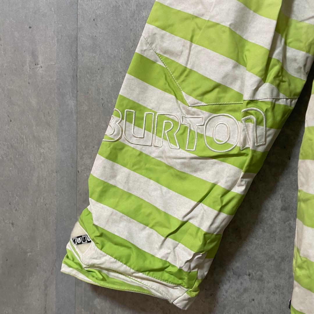 Burtonバートンスキーウェアスノーボードジャケットパーカーフードボーダー白緑