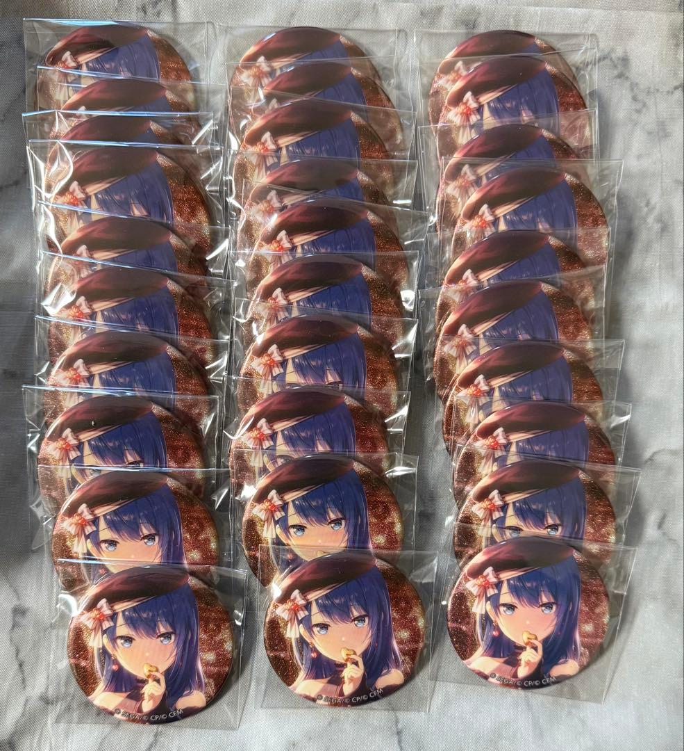 プロセカ　桐谷遥　グリッター缶バッジ　バレンタイン　40B