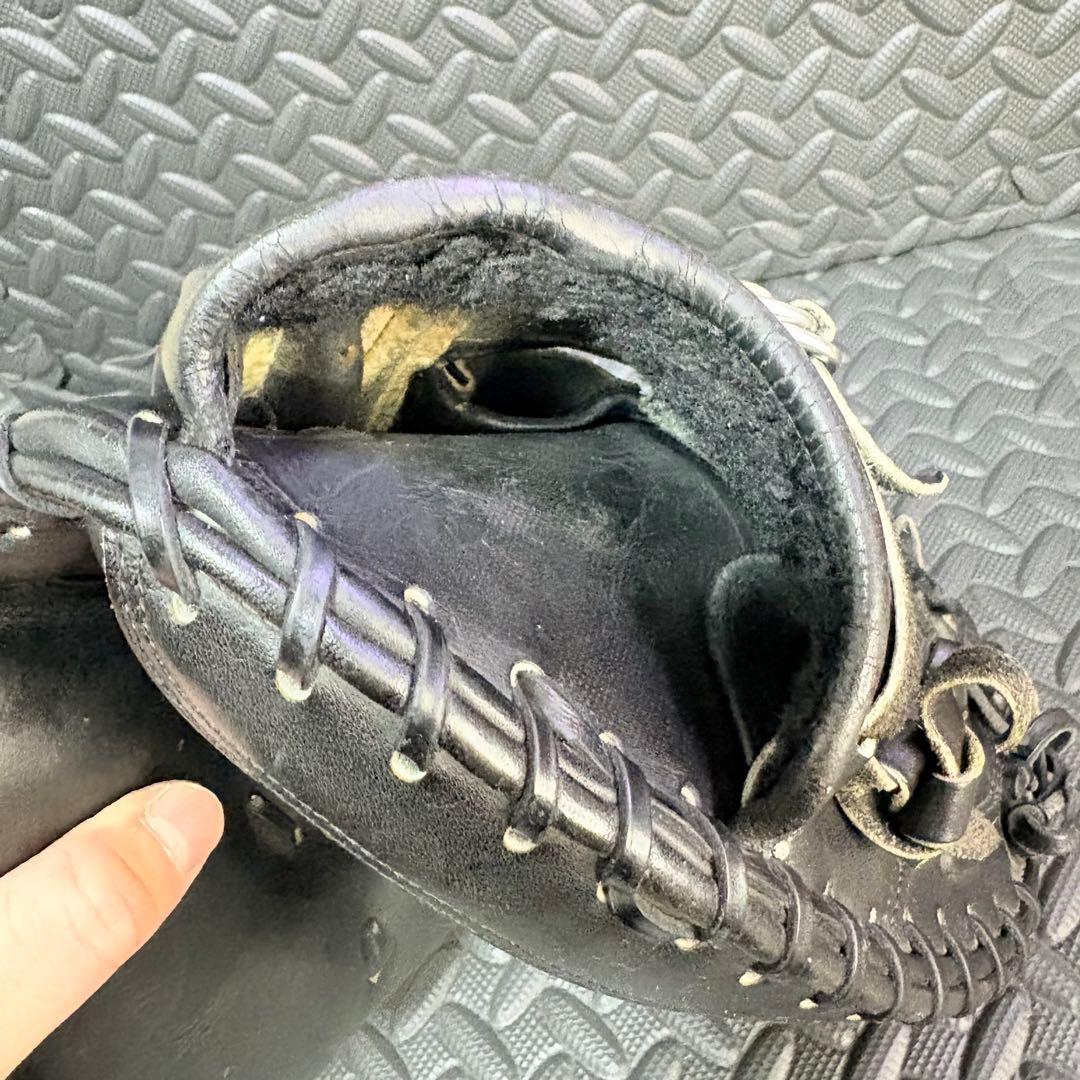 【旧ロゴ 希少】ZETT 硬式キャッチャーミット ブラック