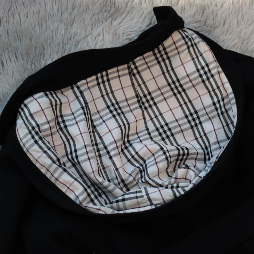 ✨BURBERRYバーバリー✨カシミヤ混　ベルト　ロングコート　黒　ノバチェック