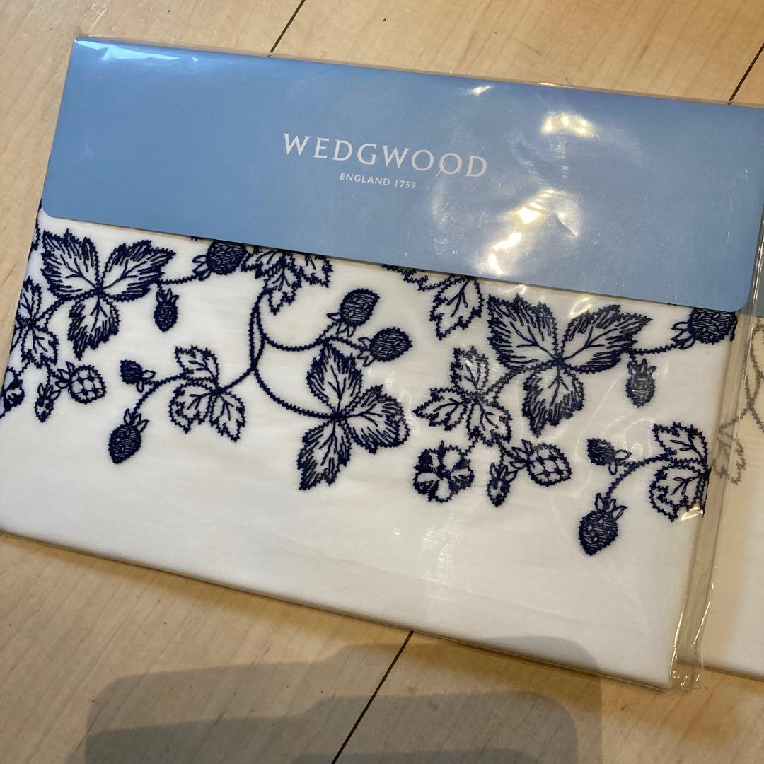 西川 クッションカバー 45×45cm 洗える 綿100％ ウェッジウッド２枚組