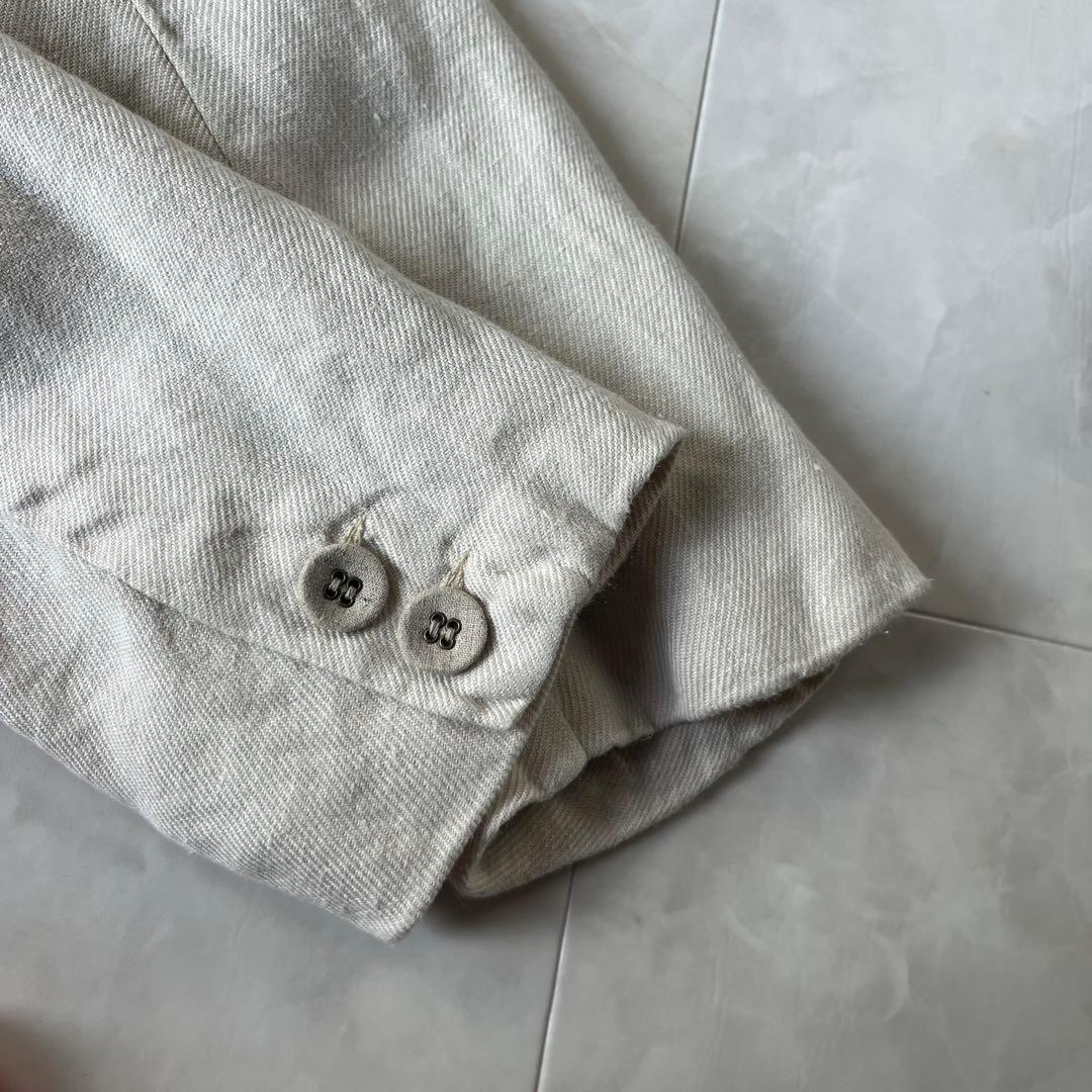 pas de calais リネンジャケットコート ベージュ 38