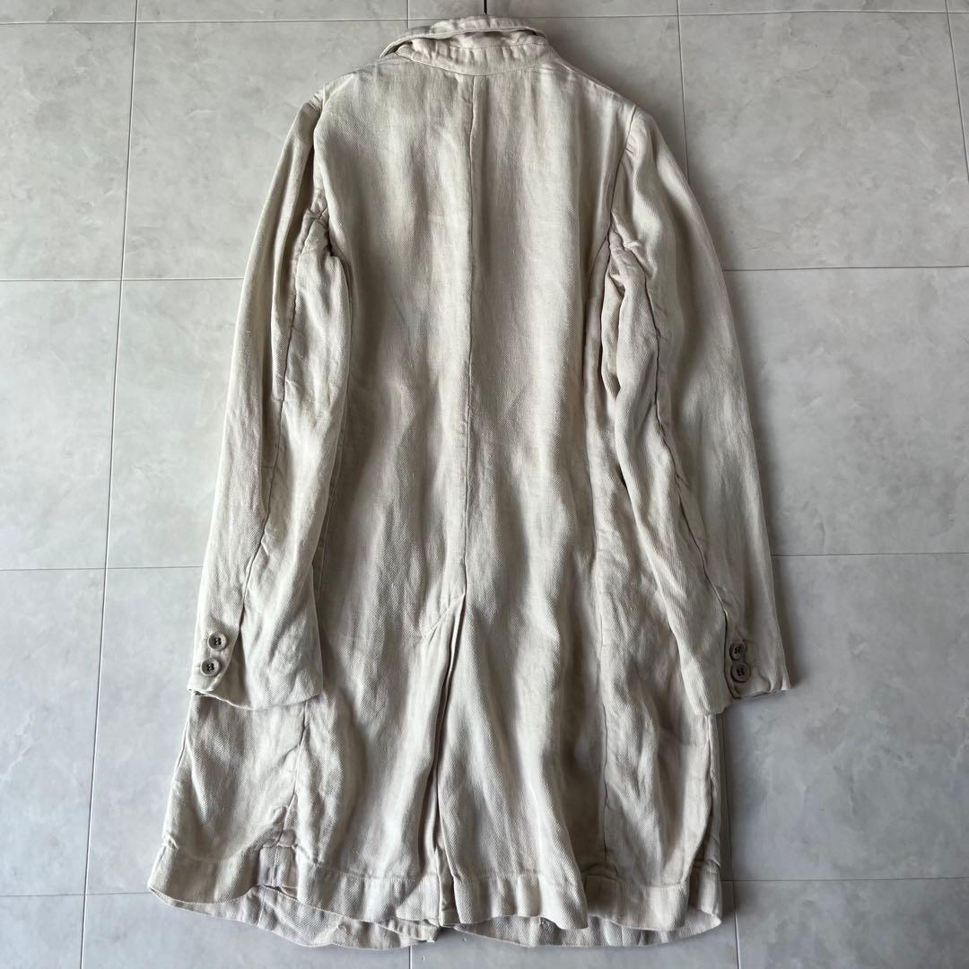 pas de calais リネンジャケットコート ベージュ 38