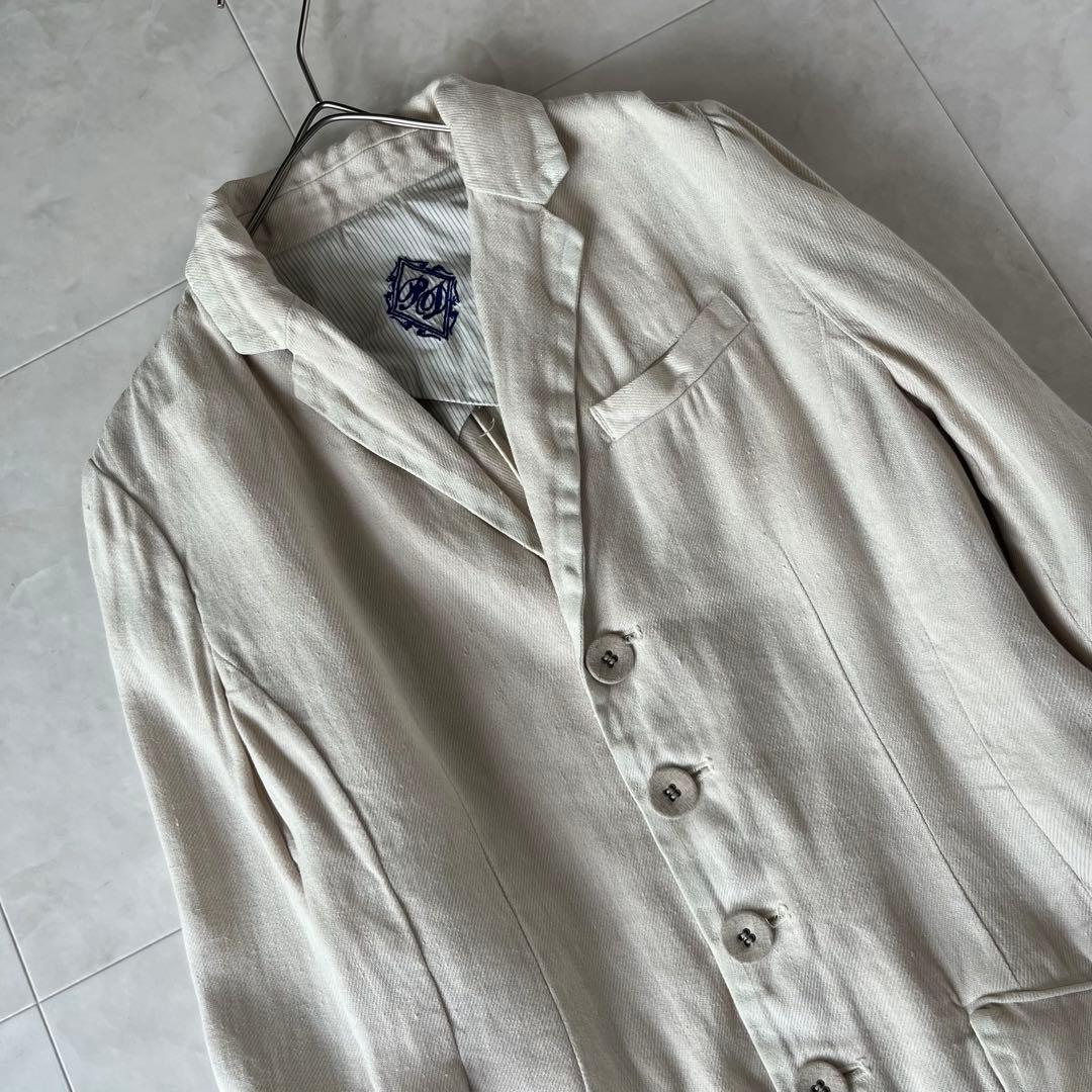 pas de calais リネンジャケットコート ベージュ 38