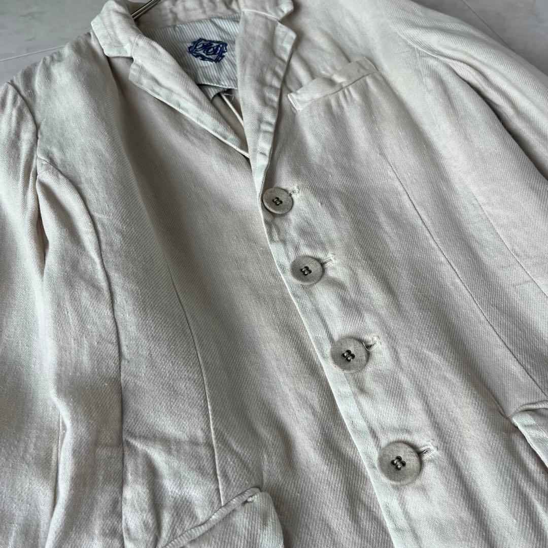 pas de calais リネンジャケットコート ベージュ 38