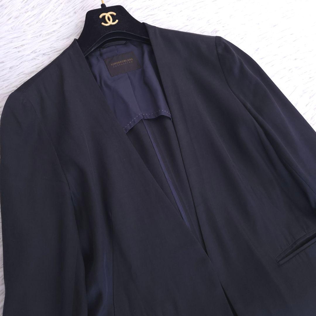 トゥモローランド×セオリーリュクス パンツスーツ セットアップ ノーカラー