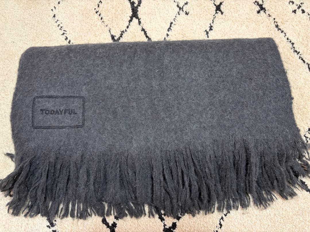 TODAYFUL Brushed Volume Stole チャコールグレー