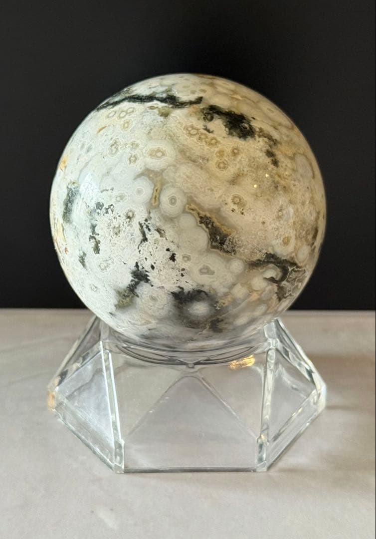 8thvein オーシャンジャスパー スフィア 丸玉 ① ジオード 天然石