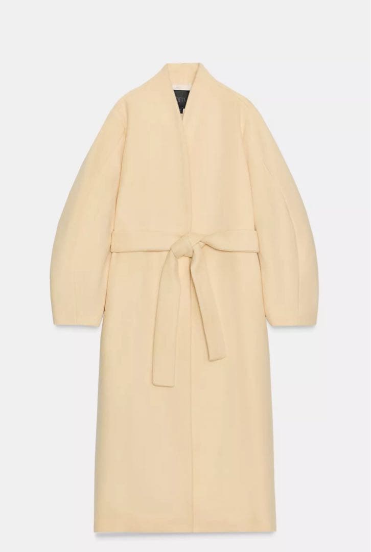 新品　ZARAオーバーサイズウール混紡コート