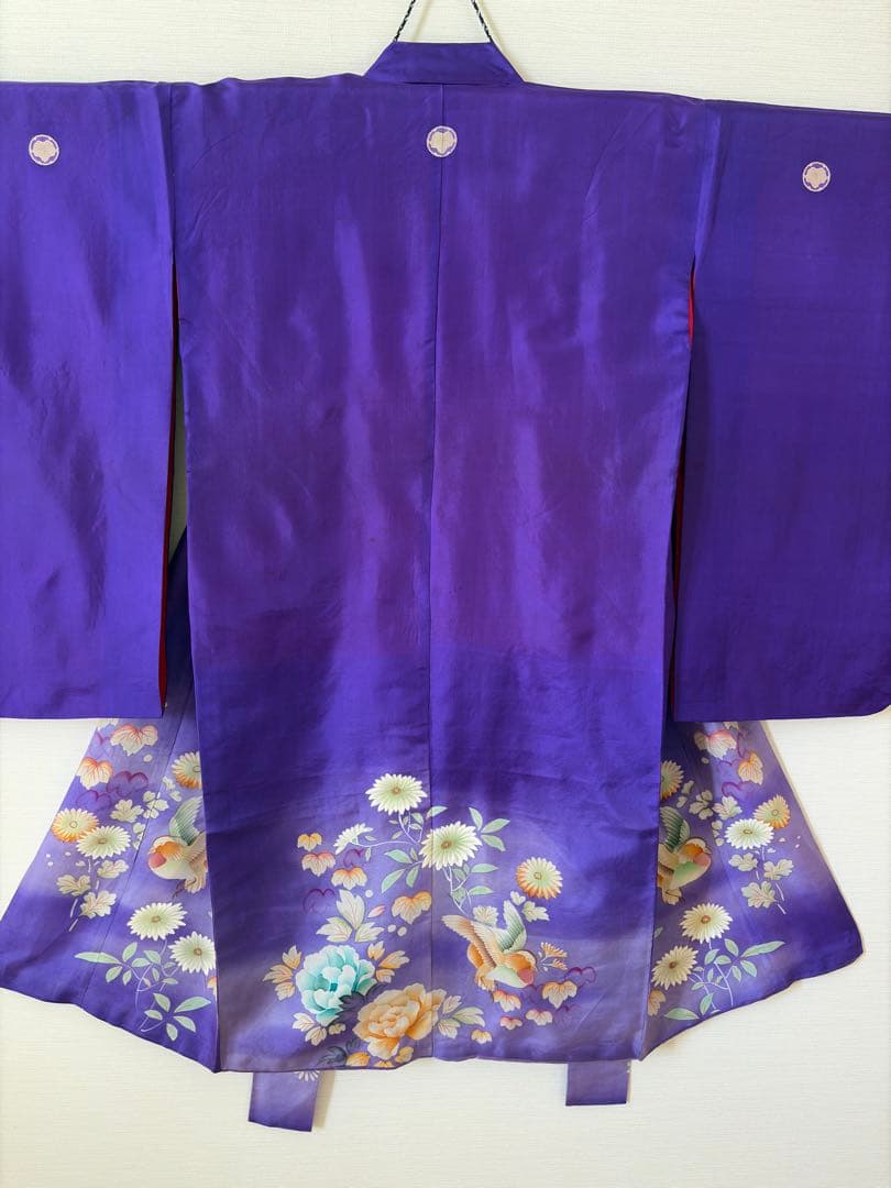 アンティーク　子供着物　身丈107センチ　友禅