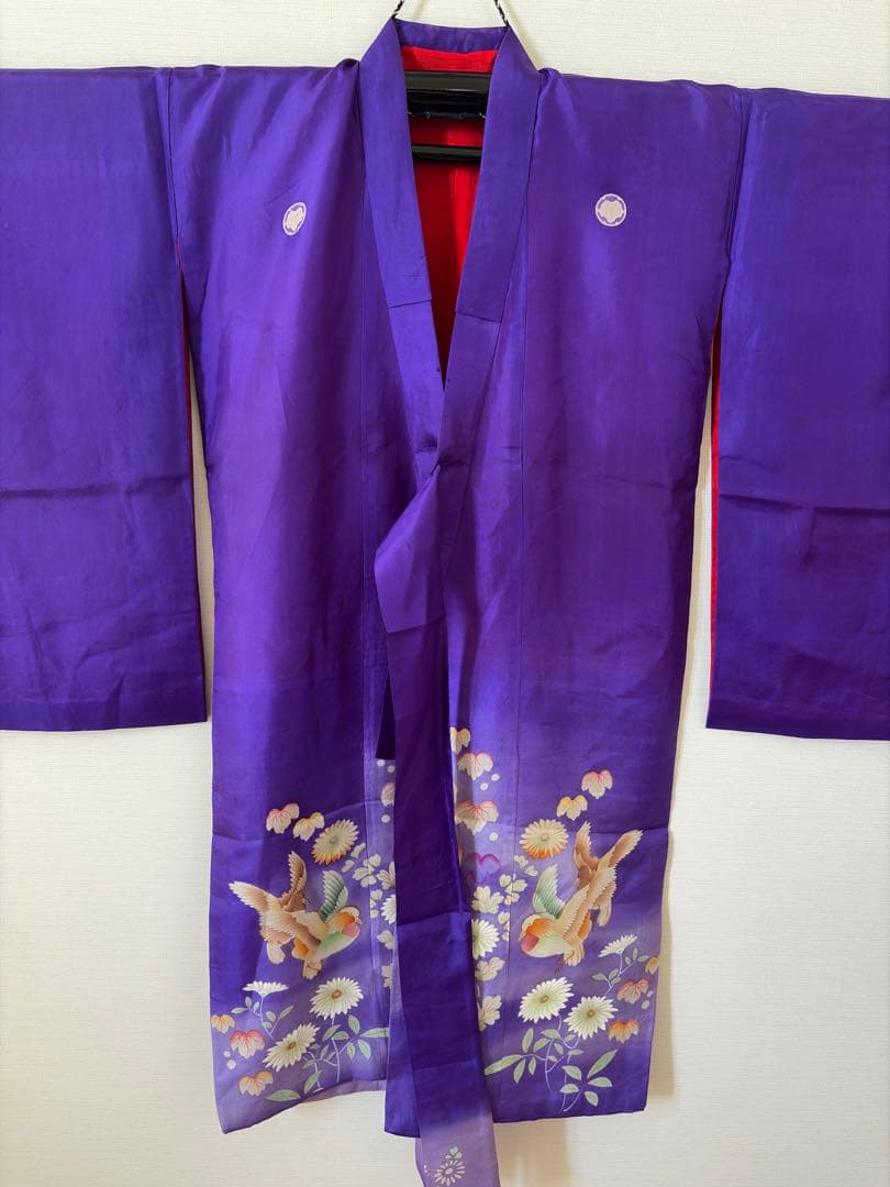 アンティーク　子供着物　身丈107センチ　友禅