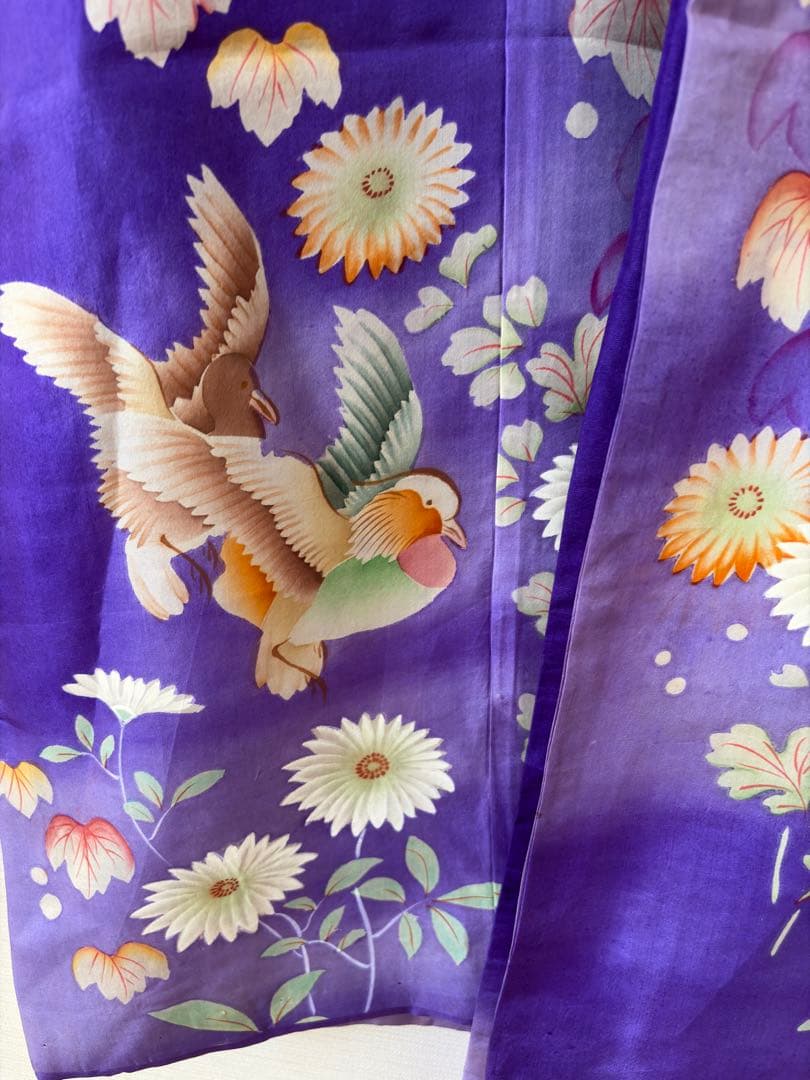 アンティーク　子供着物　身丈107センチ　友禅