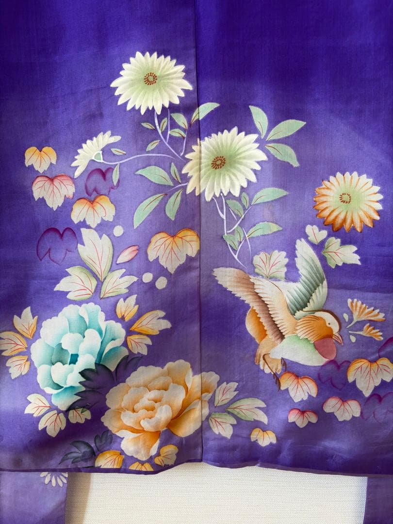 アンティーク　子供着物　身丈107センチ　友禅