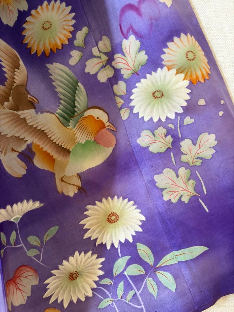 アンティーク　子供着物　身丈107センチ　友禅