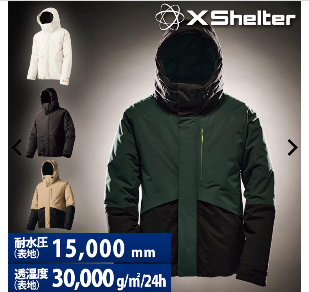 ワークマン　エックスシェルター　断熱　α 防水防寒ジャケット　アイボリー　M