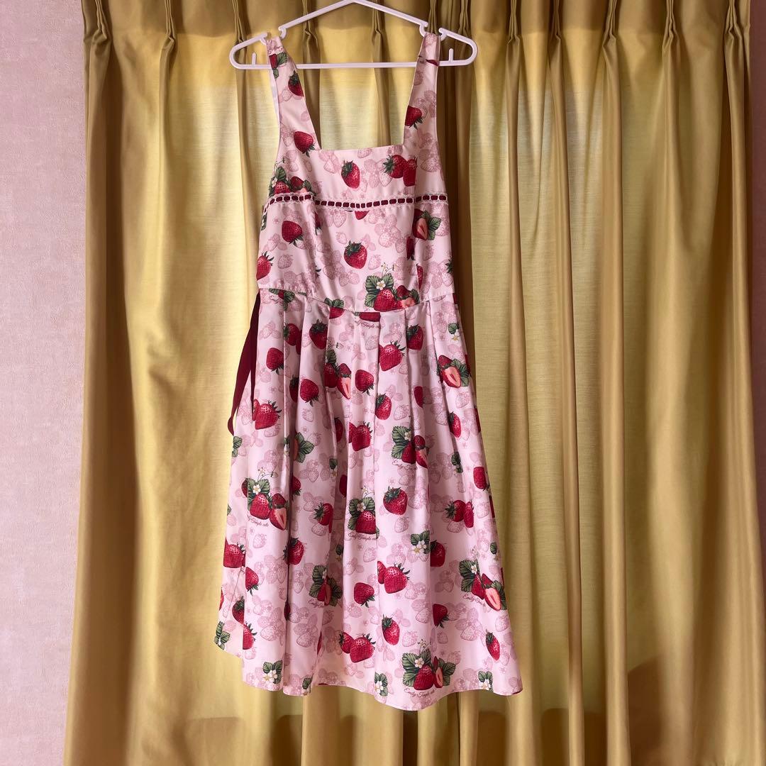 Emily Temple cute 苺柄のジャンパースカート　JSK