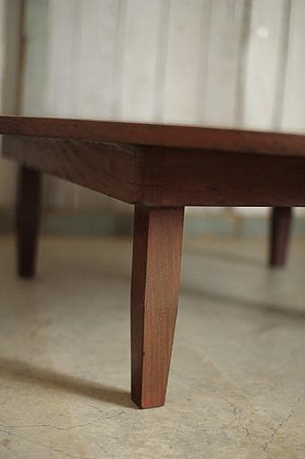 古い木製折り畳み丸テーブル　ちゃぶ台　古家具　古民家　古道具