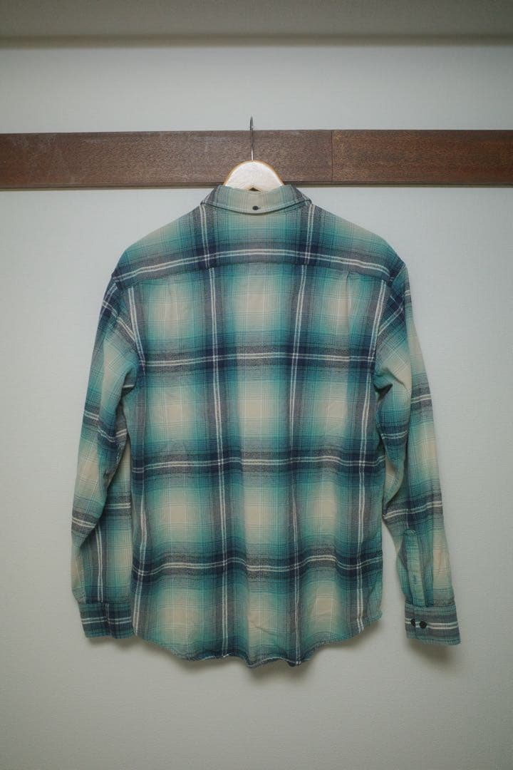 トップス Supreme Shadow Plaid Flannel Shirt blue