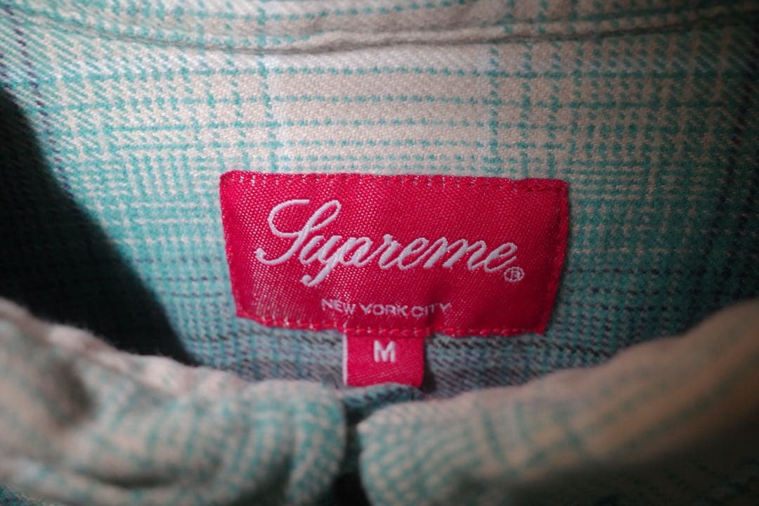 トップス Supreme Shadow Plaid Flannel Shirt blue