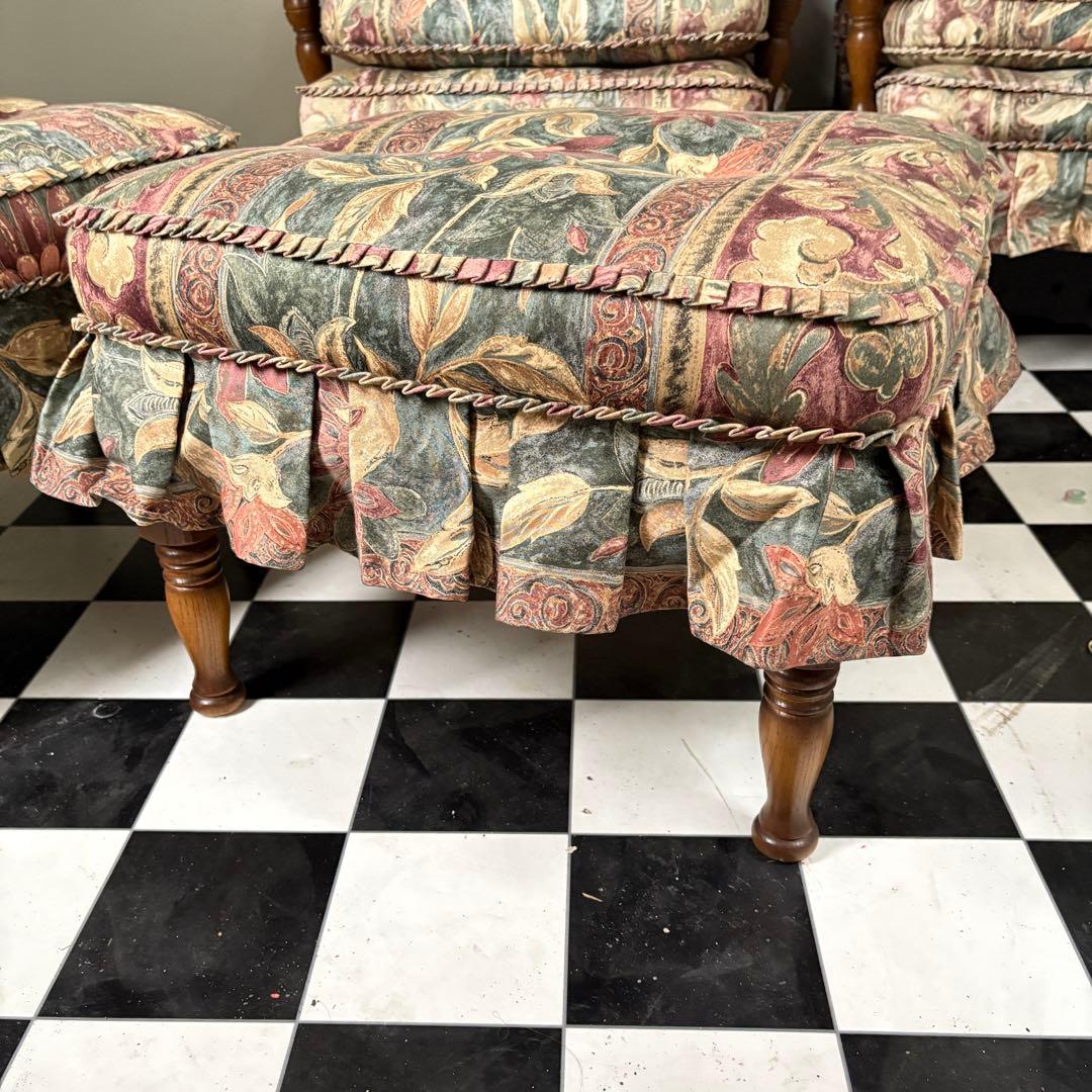 ③あずき様　二脚セット　キツツキ　飛騨産業　穂高　オットマン　ボタニカル