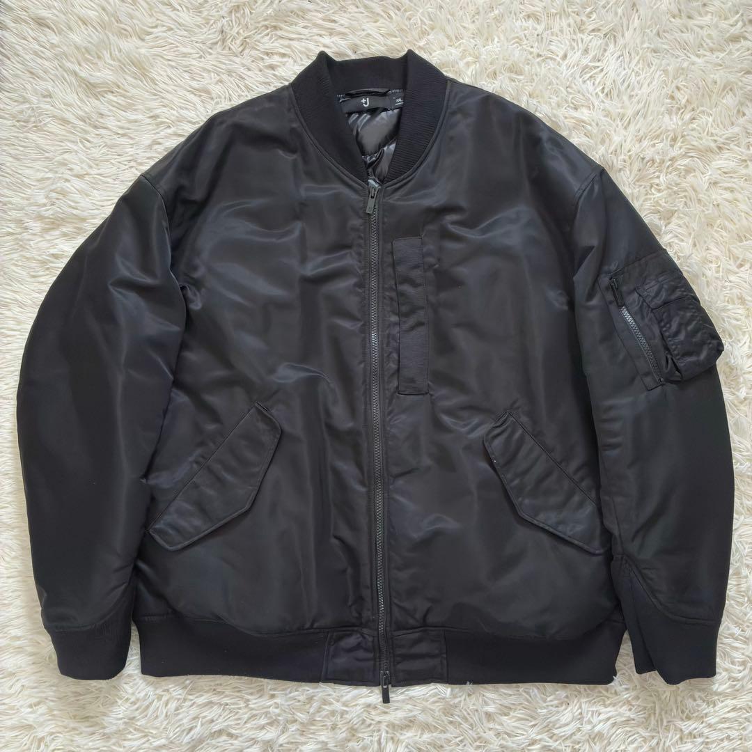＋J 3XL ハイブリットダウンオーバーサイズ MA-1ブルゾン　ブラック