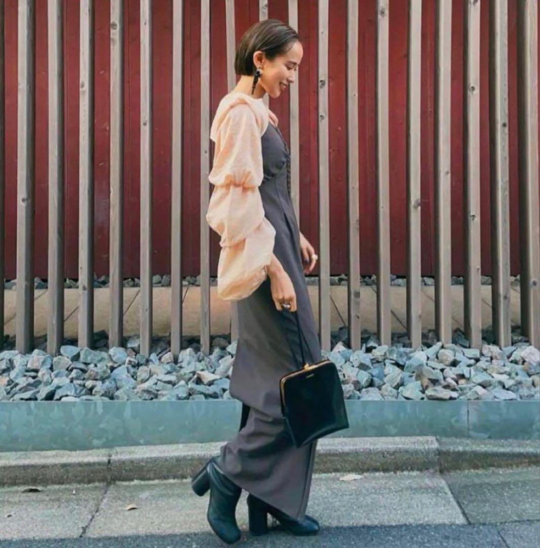 knuthmarf クヌースマーフ バルーンボレロワンピース XS グレー